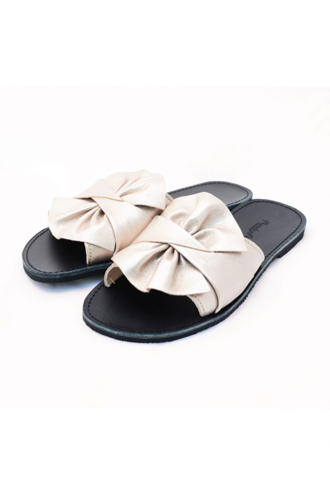 Papuci dama FUNKY INSTYLE grej metalic | sandalefaine.ro